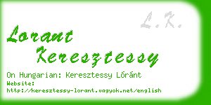 lorant keresztessy business card